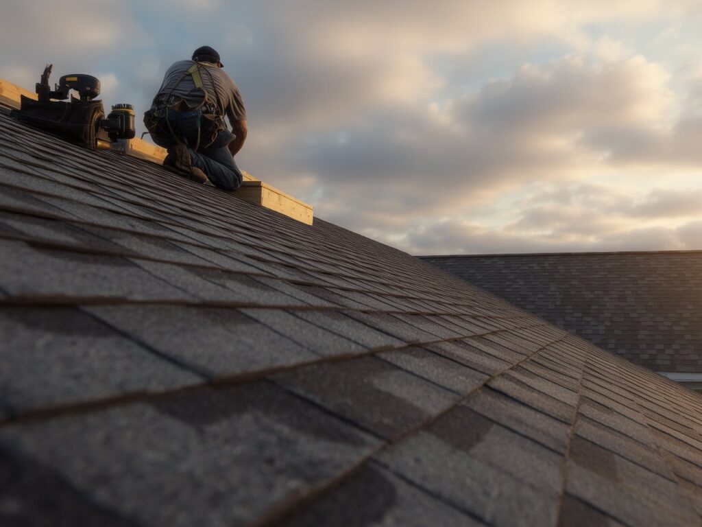 contractor installing fire and ember safe vent on roof